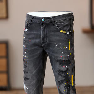 Jeans de Mezclilla Medianos para Hombre, Otoño 2025, Nuevo Estilo Vintage, Moda Urbana, Estilo Duffy, Jeans Ajustados de Pierna Recta, Cintura Media - Product Image 2