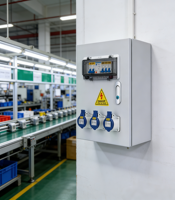 Boîte de distribution d'alimentation industrielle murale complète en acier inoxydable 304, étanche IP67, conforme aux normes RoHS, spécifique aux ateliers