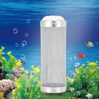 Pelindung Filter Stainless Steel, jaring jala keranjang udang ikan akuarium aliran
