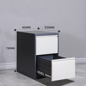 Tài liệu nhỏ A4 ổ khóa giấy dọc nội thất văn phòng kim loại thép <span class=keywords><strong>2</strong></span> ngăn kéo tủ hồ sơ - Product Image 3