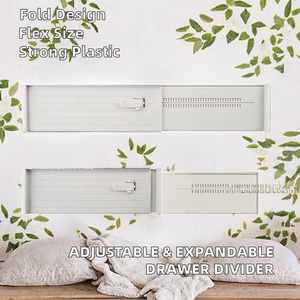 ตัวแบ่งลิ้นชักแบบขยายได้คุณภาพสูงขายส่งยอดนิยม ดีไซน์ใหม่ ตัวกั้นพลาสติกปรับได้ สำหรับห้องครัวและเสื้อผ้า - Product Image 6