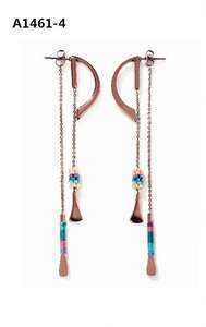 Pendientes Colgantes <span class=keywords><strong>de</strong></span> Diseño Moderno y a la Moda con Borlas Largas, Hechos <span class=keywords><strong>de</strong></span> Acero Inoxidable, Producción <span class=keywords><strong>de</strong></span> Fábrica - Product Image 3