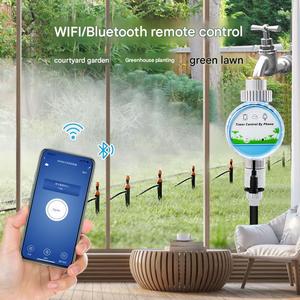 Contrôleur d'<span class=keywords><strong>arrosage</strong></span> et d'irrigation des plantes à double commande WIFI et <span class=keywords><strong>Bluetooth</strong></span>, système d'irrigation goutte à goutte automatique, arroseur - Product Image 4