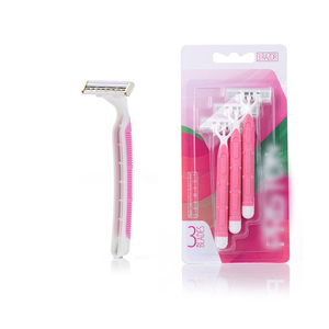 Maquinillas de Afeitar Desechables de Triple Hoja de Acero Inoxidable con Mango de Goma, Marca SOLINSHAVE <span class=keywords><strong>para</strong></span> Hombre, Empaque en Bolsa o Blister - Product Image 3