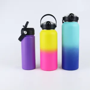 Wholesale Big Capacity Stainless Steel Water Bottle With Portable Lid Custom Logo 20oz Camping Beer Growler