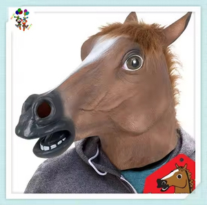 Disfraz de Caballo Divertido <span class=keywords><strong>Cyou</strong></span> DL176 al por Mayor, Disfraz de Animal de Látex para Adultos, Disfraz de Carnaval, Accesorio para Fiesta, Halloween, Pascua, Cosplay - Product Image 6