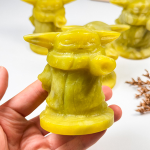 Bán Buôn Tự Nhiên Chữa Bệnh Đá Quý Pha Lê Khắc Chanh Ngọc Yoda Bé Mô Hình Pha Lê Thủ Công Mỹ Nghệ Pha Lê Yoda - Product Image 3