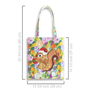 Bolso de mano de ardilla navideña con lentejuelas para colecciones de accesorios de moda - Product Image 4