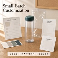 Bouteille d'eau Tritan 350 ml avec logo personnalisé, impression de motifs en petites séries, options de couleurs, service OEM pour projets de marques et