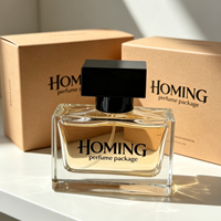 Flacon pulvérisateur de parfum en verre transparent carré plat de haute qualité, 100 ml, 30 ml, 50 ml, avec bouchon noir ou rose de 15 mm
