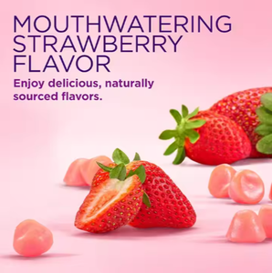 كولاجين بفيتامين وبيوتين ، 2500mcg بيوتين ، لبان بنكهة الفراولة - Product Image 4