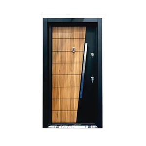 Porte d'entrée moderne en métal, porte de sécurité extérieure à commande manuelle, design complet, style moderne, numéro de pièce SFA 057 - Product Image 5