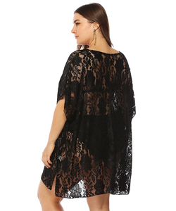 Factory <strong>Plus</strong> <strong>Size</strong> Women Summer Sexy See Through Lace Mesh <strong>Beach</strong> <strong>Cover</strong> <strong>Ups</strong> - Product Image 6