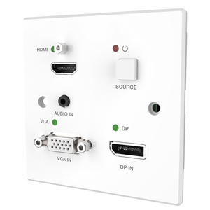 Transmisor <span class=keywords><strong>de</strong></span> <span class=keywords><strong>Placa</strong></span> <span class=keywords><strong>de</strong></span> <span class=keywords><strong>Pared</strong></span> 4K UHD 18Gbps HDBaseT <span class=keywords><strong>HDMI</strong></span> <span class=keywords><strong>VGA</strong></span> DisplayPort, Alcance <span class=keywords><strong>de</strong></span> hasta 70m, Compatible con Función POC - Product Image 4