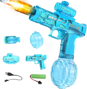 Pistolet à eau automatique avec flash de fumée et son de jet d'eau, jouet d'été pour l'extérieur et la <span class=keywords><strong>plage</strong></span>, pistolet à eau électrique pour enfants et adultes - Product Image 6