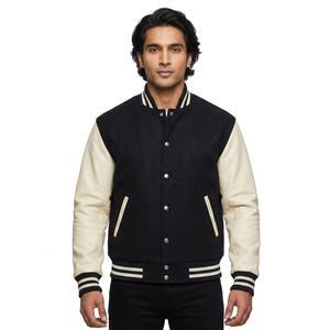 Veste universitaire pour homme de haute qualité, col montant, design personnalisé sur le devant, mélange de laine multicolore, séchage rapide, respirante, prix raisonnable - Product Image 1