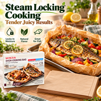 Sacs de cuisson en papier sulfurisé de qualité supérieure pour Noël, résistants à la chaleur et à l'humidité, pour poulet, dinde, fruits de mer, rôtissage et cuisson au four