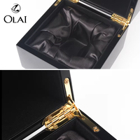 Noble et élégant noir haute brillance brillant boîte Piano laque emballage en bois parfum personnalisé boîte de parfum en bois