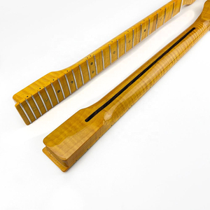 12 İnç Kaplan Alevi Akçaağaç Vintage Renkli 22 Perdeli Elektro Gitar Sapı TL Gitar Sapı Akçaağaç Klavyeli - Product Image 2