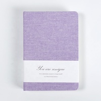 Journal intime A5 en tissu lin, couverture réutilisable, carnet écologique avec pages crème doublées et pochette de livre, personnalisable