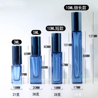 Flacons de parfum carrés en verre de couleur unique 3/5/10ml avec pulvérisateur à pompe sérigraphié
