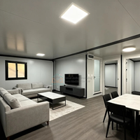 Maison conteneur pliable à double aile de 20 pieds pour exportation transfrontalière, pour activités résidentielles extérieures, maison de bord de mer temporaire