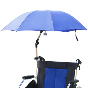 Hot Sale Hospital High Quality Waterproof Sun Rain <b>Windproof</b> Single Layer Fold Wheelchair <b>Umbrella</b> with Clamp - Product Image 1