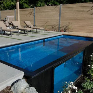 टोरेटो शिपमेंट अवकाश घर बाहरी समग्र फाइबरग्लास स्विमिंग स्पा पूल 8 मीटर 10 मीटर ब्लू फ्राई सामग्री - Product Image 3