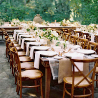 Ensemble de table et de chaises pliantes en bois massif de haute qualité, moderne, pour les banquets en plein air, les fêtes, les mariages
