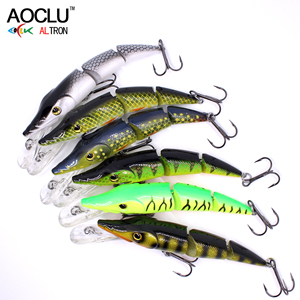 Appât dur coulant de brochet articulé stocké 105mm 17.4g pêche méné plongée 1.8m <span class=keywords><strong>leurre</strong></span> de pêche grand combattant - Product Image 6