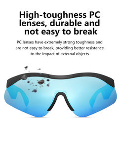 <span class=keywords><strong>Lunettes</strong></span> de soleil sportives intelligentes IA pour le cyclisme, <span class=keywords><strong>monture</strong></span> oversize tendance, verres éblouissants UV400, pour hommes et femmes, vente en gros - Product Image 4