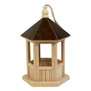 Dışında Deluxe büyük metal çatı kuş evi dışında Vintage tarzı yuva kutusu altıgen Gazebo kuş besleyiciler - Product Image 2