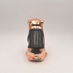 Assiettes en forme <span class=keywords><strong>de</strong></span> bouledogue or rose dernier modèle boîte <span class=keywords><strong>de</strong></span> sauvegarde <span class=keywords><strong>de</strong></span> pièces 3D en céramique tirelires personnalisées en forme d'animal pour cadeau d'enfant - Product Image 3