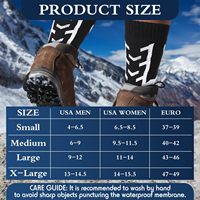 Vente en gros de chaussettes imperméables de haute qualité pour le ski en plein air, la pêche, la randonnée, le trekking et l'évacuation de l'humidité avec logo personnalisé