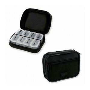 Fashion <b>Smart</b> Vitamin Case Travel Luxury Fabric Organizer <b>Wallet</b> Pill Box With Keychain - Product Image 1
