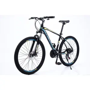 シングル21スピードスチール自転車サスペンションダブルディスクブレーキアダルトメンズハードテールMTB2627.529インチマウンテンバイク