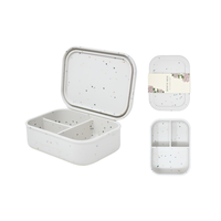 Wellfine Boîte à collation en silicone personnalisée sans Bpa Boîte de rangement pour collation alimentaire pour enfants pour l'école Boîte à lunch Bento à 3 compartiments sans déversement