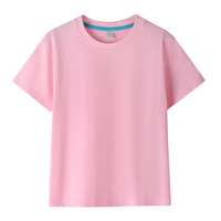 Hoogwaardige 100% katoenen T-shirts jongens meisjes custom logo korte mouw effen kleuren garenverfd 120 gram loose fit kinderen