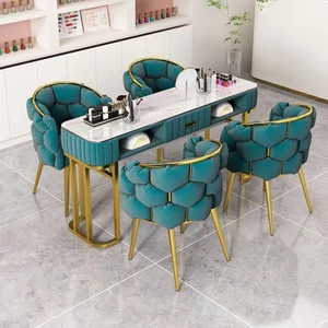 NEW Modern Luxury White Gold Gray Series Beauty Salon Furniture <b>Nail</b> Manicure Chair Dinning Chair - Product Image 4