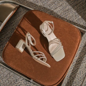 Sandalias de tacón medio de satén con pedrería y cordones, estilo club/boda, punta abierta, ligeras, para verano, para exteriores, color verde eterno - Product Image 6