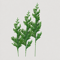 Vente en gros de branches d'aiguilles de pin artificielles de Noël, 35 cm, en PVC, fausse verdure, pour décoration de Noël, arbre de Noël, décoration intérieure, fleuriste, en vrac