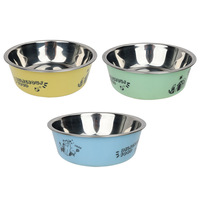 Bonne remise Bols d'eau pour chien Bol pour chat en acier inoxydable avec fond antidérapant