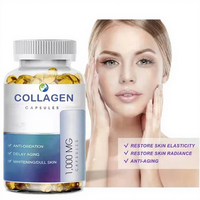 Complément Beauté Inter-Healthcare Collagène 500mg Gélules Molles Protéine Vitamine C pour Éclaircissement de la Peau Naturel Usage Adulte