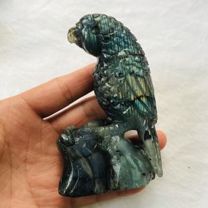 Commercio all'ingrosso fatto a mano Naturale Labradorite <span class=keywords><strong>Pappagallo</strong></span> Scultura di Cristallo in Flash uccello <span class=keywords><strong>Regalo</strong></span> per la decorazione - Product Image 3