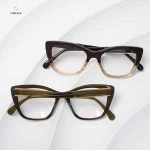 Lunettes en acétate Mazzucchelli <span class=keywords><strong>de</strong></span> marque personnalisée avec grand œil <span class=keywords><strong>de</strong></span> chat et monture bleue à imprimé léopard pour <span class=keywords><strong>femme</strong></span>, vente en gros - Product Image 2