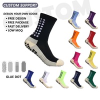 Chaussettes de sport antidérapantes avec logo personnalisé, chaussettes de football pour hommes