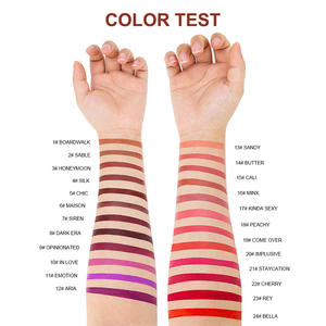 24 colores Cremoso Mineral Moda Mate Belleza ClearLasting Impermeable Lujo 24 horas Lápiz labial para labios - Product Image 4