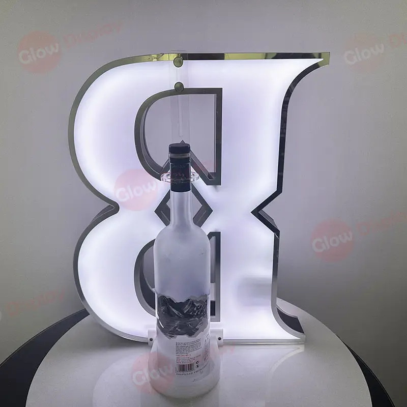 BELVEDERE led bottle presenter 1942 sign vodka champagne display per Night Club Hotel Bar