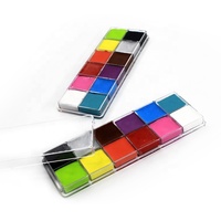 Palette de peinture pour le visage à l'huile non toxique, 12 couleurs, kit de maquillage artistique professionnel, peinture corporelle, pigments cosmétiques sûrs