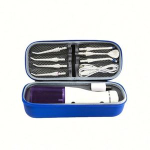 New Customized EVA Leather PU-Waterproof Tool Kit <b>Carrying</b> Pouch Two-Color Options-Water Toothpick Dental Cleaner Set - Product Image 2